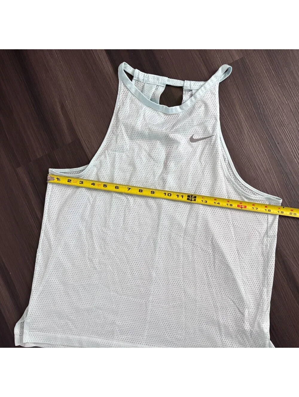 Nike Breathe Running Tank Top Size Medium Lightweight Blue Breathable